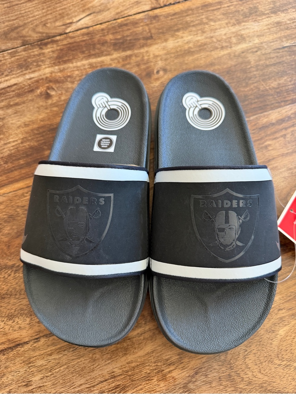 Nike Raiders Offcourt Black and Gray Slide Sandals